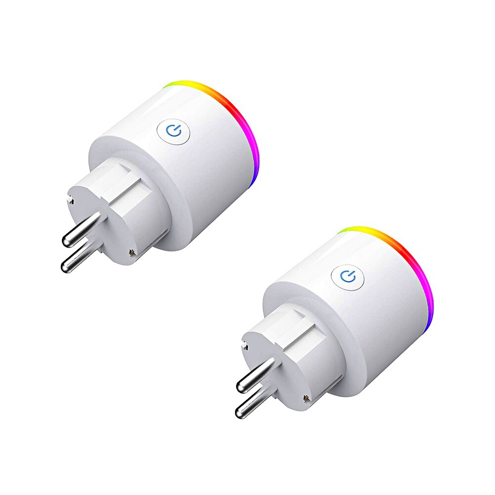 WiFi Switch Socket Plug EU Wireless Extender Remote Outlet Adaptor Energy meter Smart Home Automation Alexa Google Compatible: 2 Pack
