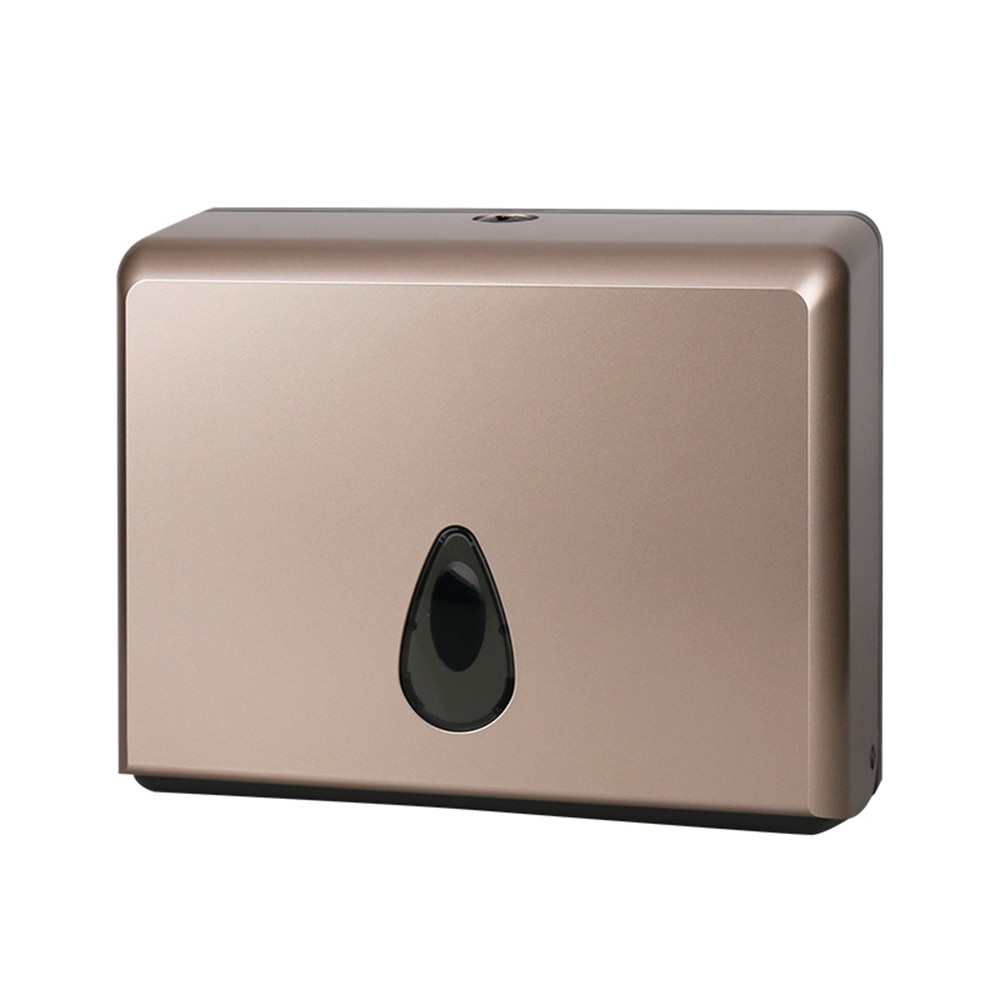 Wall Mounted Tissue Box Holder Bathroom Tissue Dispenser Kitchen Paper Holder Kitchen Paper Towel Dispenser Toilet Paper Holder: champange