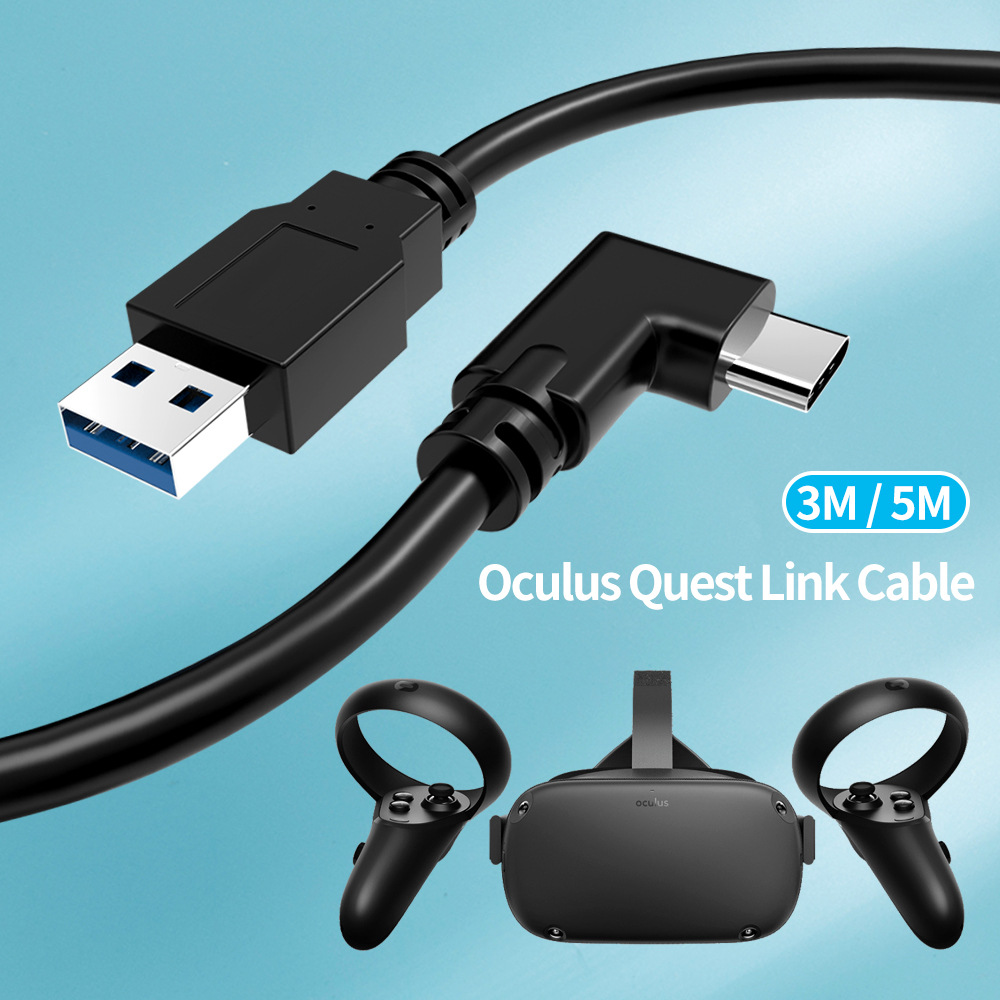 Derden 5M/3M High Speed Usb 3.1 Type C Datakabel Voor Oculus Quest Link vr Headset Snelle Opladen USB-A Naar Type-C Kabel