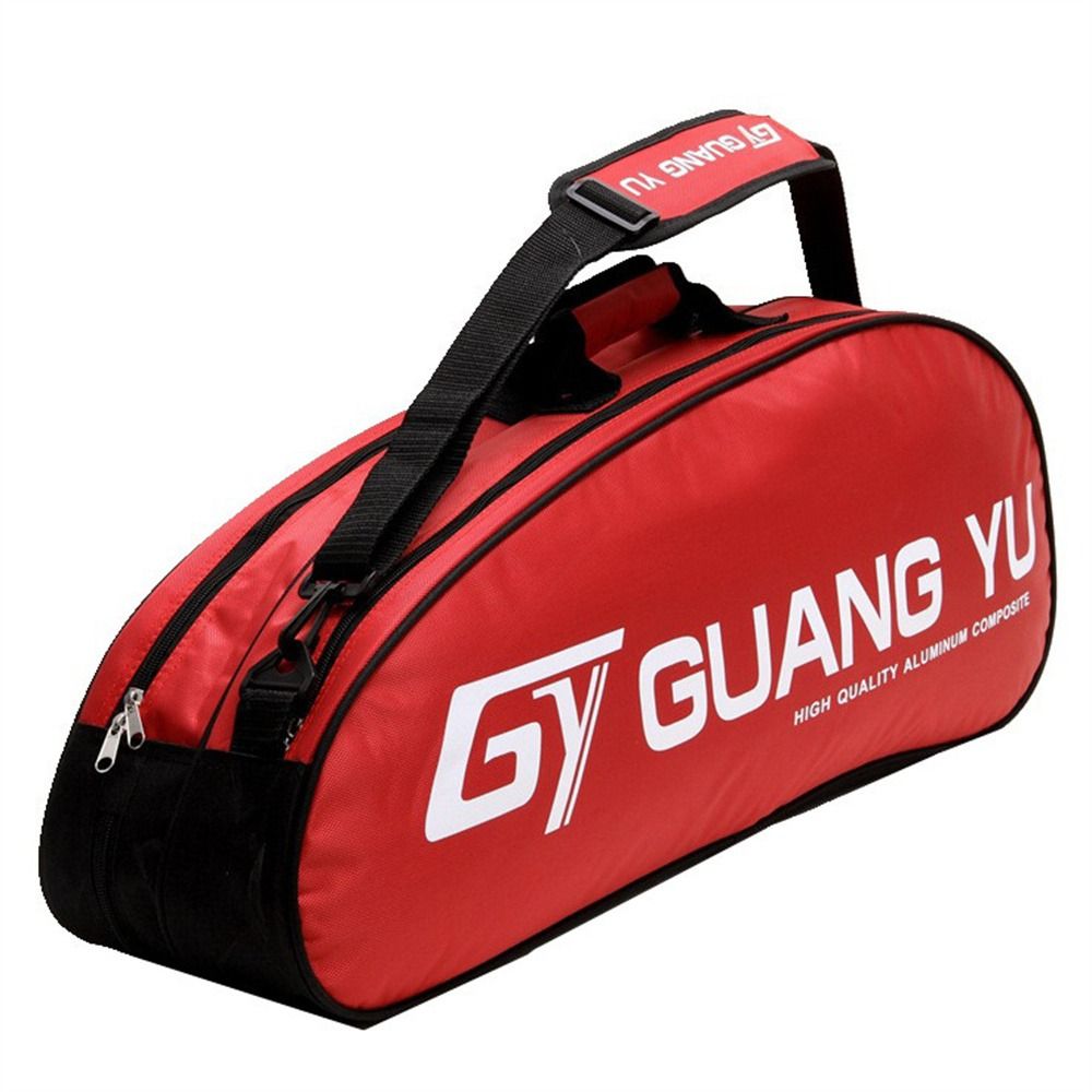 Big Capacity Badminton Racket Bag Single Shoulder 4 To 6 Racquet Tennis Racket Bag Nylon Double Handle Shuttlecock Bag