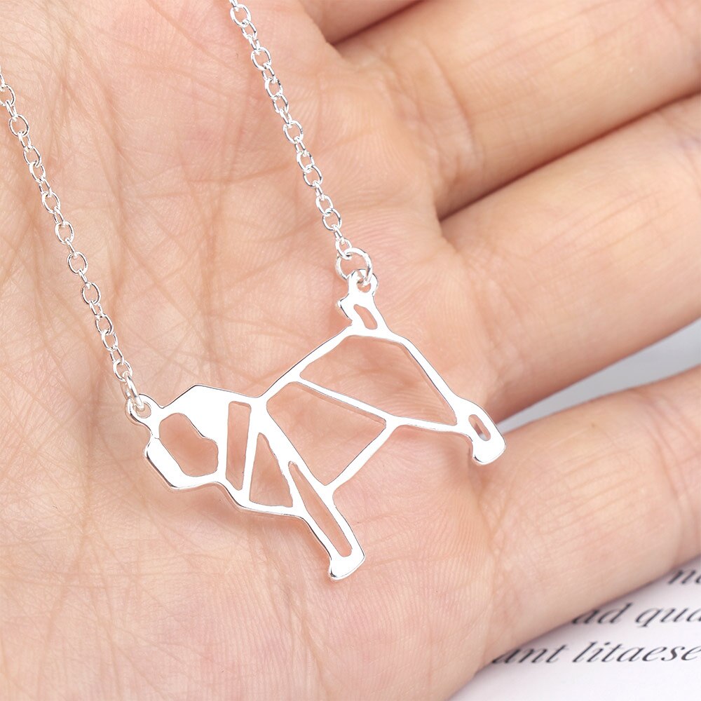 1 Pc Hollow Alloy Mooie Dierenriemdier Hond Hanger Pug Ketting Goud Kleur Liefhebbers Sieraden Accessoires