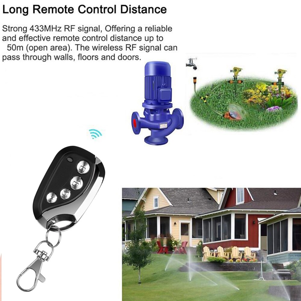 kebidu 433 MHz rf télécommande copie Code 4 boutons émetteur clonage automatique duplicateur pour porte de Garage porte 433 MHz clé