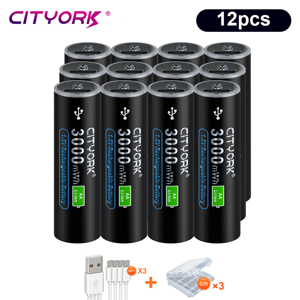 100 % Kapazität, 1,5 V AA-Li-Ionen-Akku, 3000 mWh, AA-USB, wiederaufladbarer AA-Lithium-Akku, AA-Li-Polymer-Akkus mit USB-Kabel: Rot