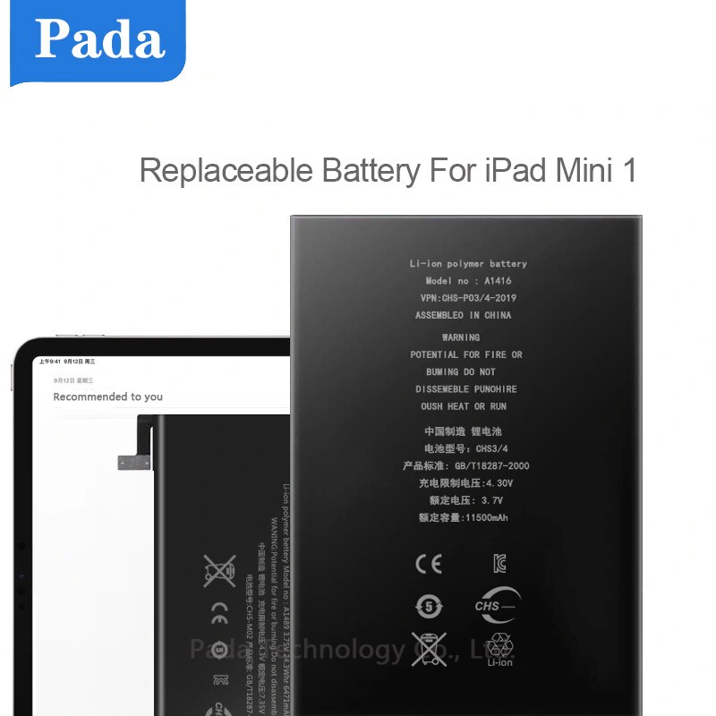 Battery For Apple iPad Pro 9.7 Pro9.7 inch Replacement Batteries A1664 Polymer Lithium Li-ion Tablet Batarya 7306mAh Bateria