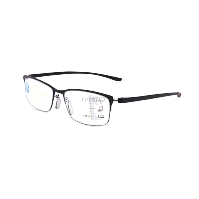 Progressive Multi Focus Reading Glasses For Men Women Alloy Anti-Blue Presbyopic Glasses