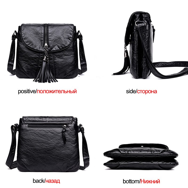Effen Kleur Zachte Pu Lederen Crossbody Tassen Voor Vrouwen Messenger Tassen Mode Vrouwen Schoudertas