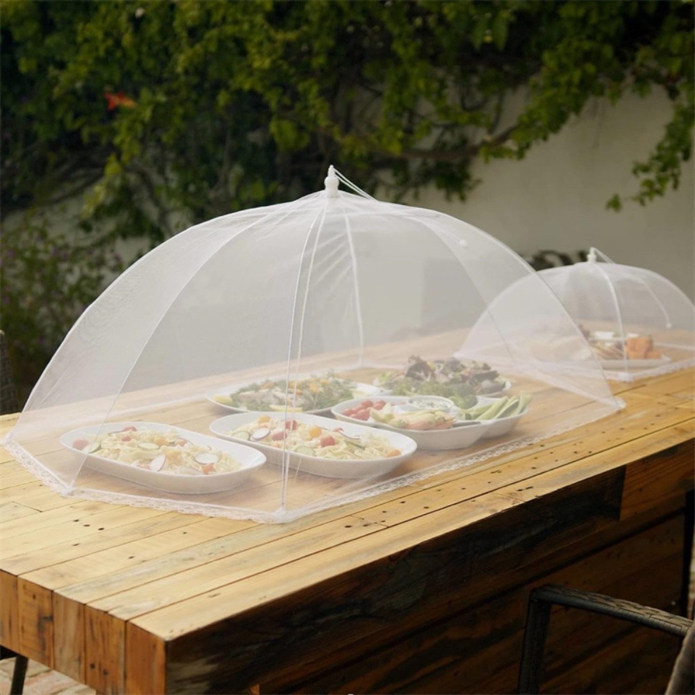 Collapsible Mesh Food Covers Anti-Flying Protective Food Tent Household Dish Lid Dining Table Insect Proof Cover