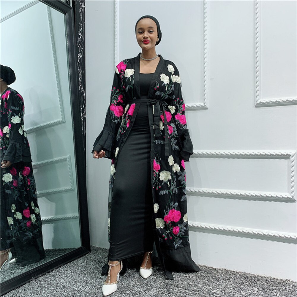 Abaya Kimono Vest Moslim Hijab Jurk Kaftan Dubai Caftan Turkse Islamitische Kleding Saudi Arabië Afrikaanse Jurken Voor Vrouwen Vae