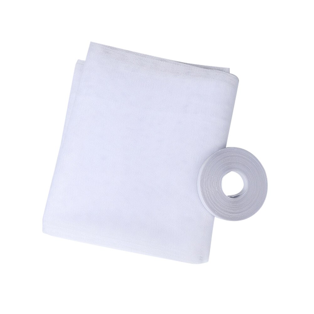 130x150cm bricolage fenêtre écran été anti-moustiques fenêtre moustiquaire Invisible Net avec autocollant magique: White