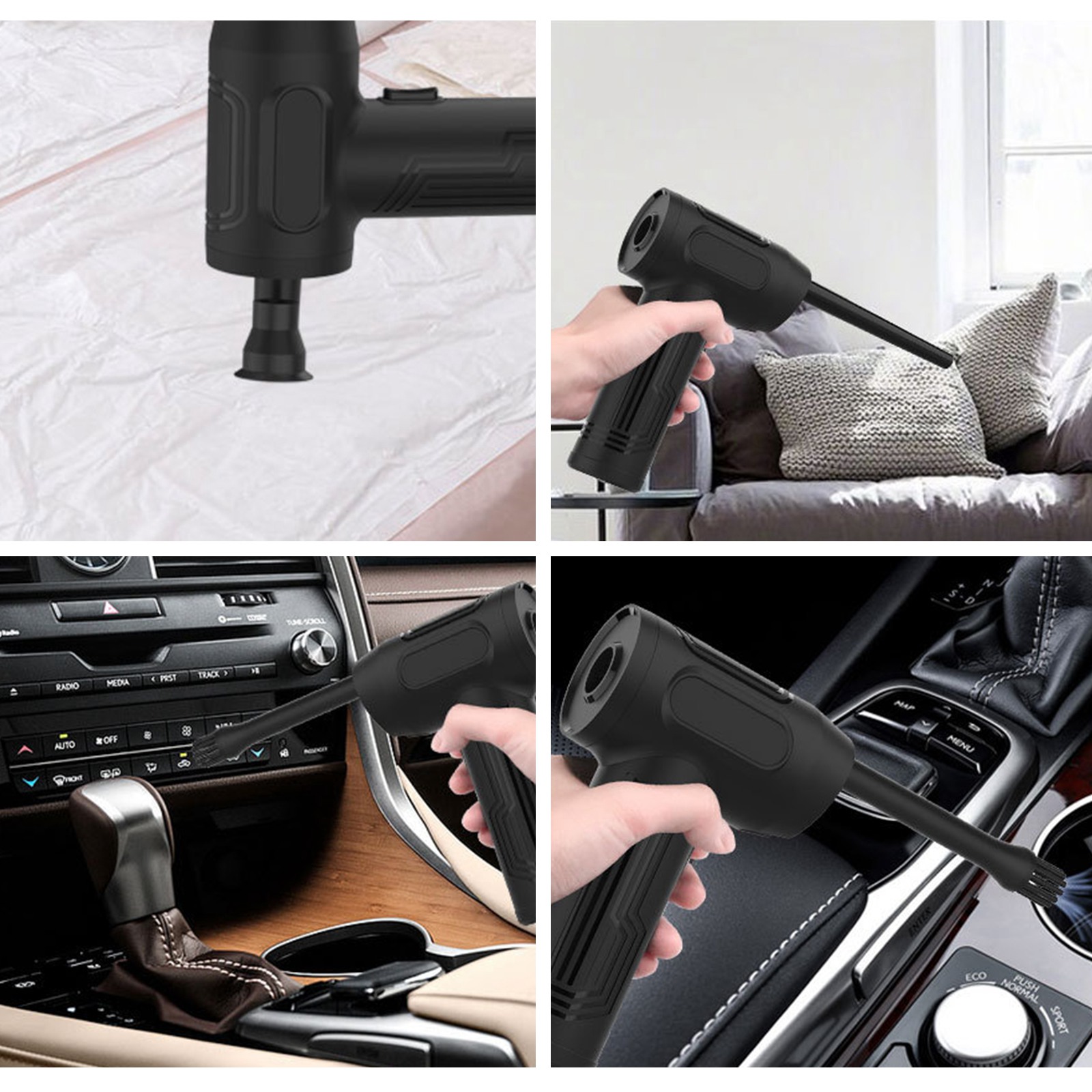 Snoerloze Elektrische Air Duster Handheld Auto Computer Toetsenbord Schoonmaken Blower Usb Oplaadbare Dust Blower Tool 50000 Rpm 60W