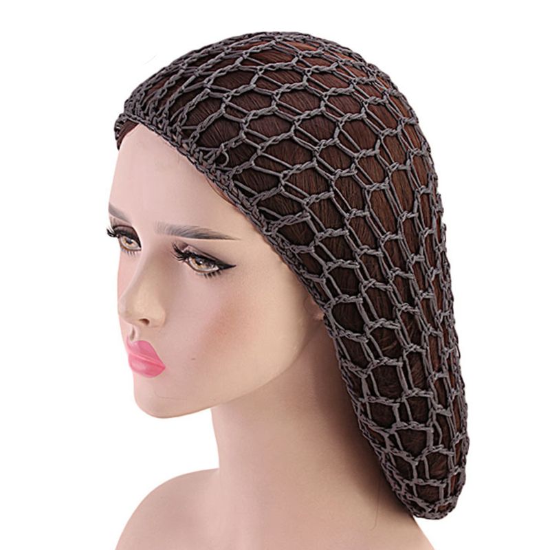 Kvinder håndlavet hæklet hår net snood mesh turban sovehue slouchy strik hue axyd