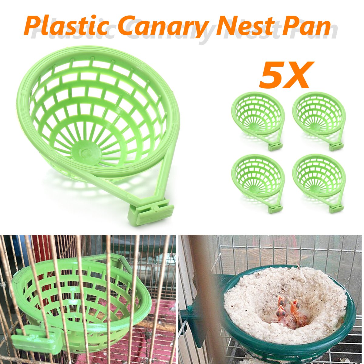 5 Pcs Vogels Nest Kooi Grote Vogel Eieren Uitkomen Doos Pan Kanarie Kooi Pan Liner Voor Nesting Canaries Vinken Parkieten uitkomen Gereedschap
