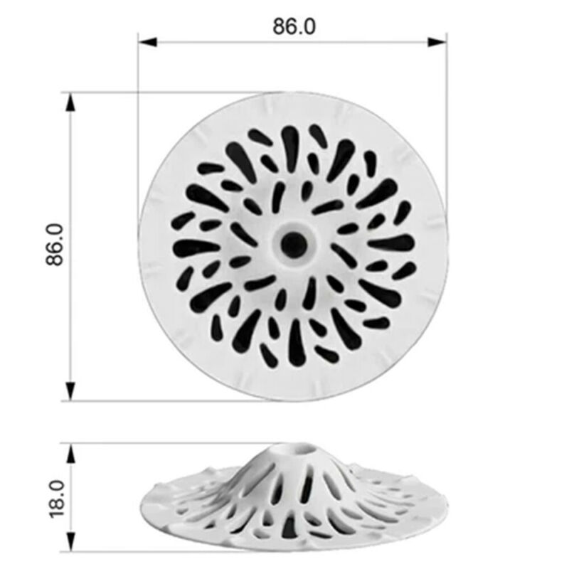 Kitchen Sink Drain Cover Shower Hair Catcher Silicone Bath Suction Cups