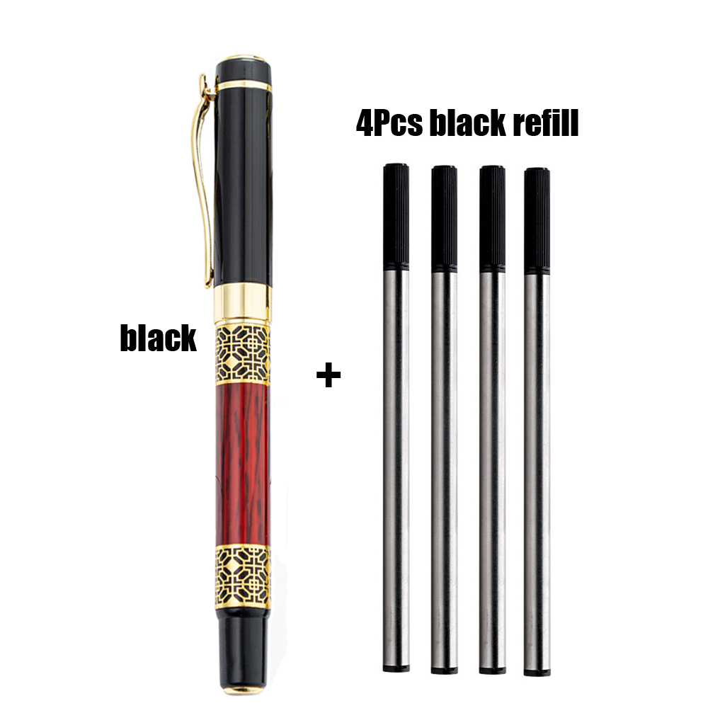 Luxuriöser Metall-Kugelschreiber mit blauer/schwarzer Tinte, Nachfüllung, Geschäft-Signierstift, neutraler Stift, für Studenten, Schreiben, Schule, Bürobedarf: Weiß