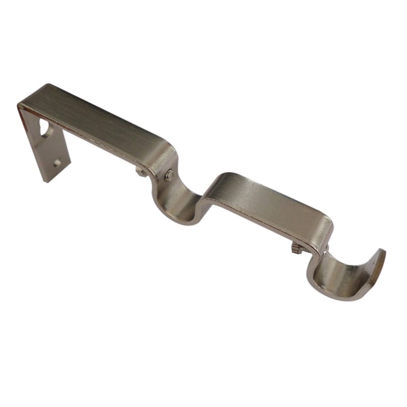 Tringle à rideau décorative d16 mm, 2 pièces, Double support Extensible de 7/14 cm, support d'accessoires pour rideaux pour la décoration de fenêtres