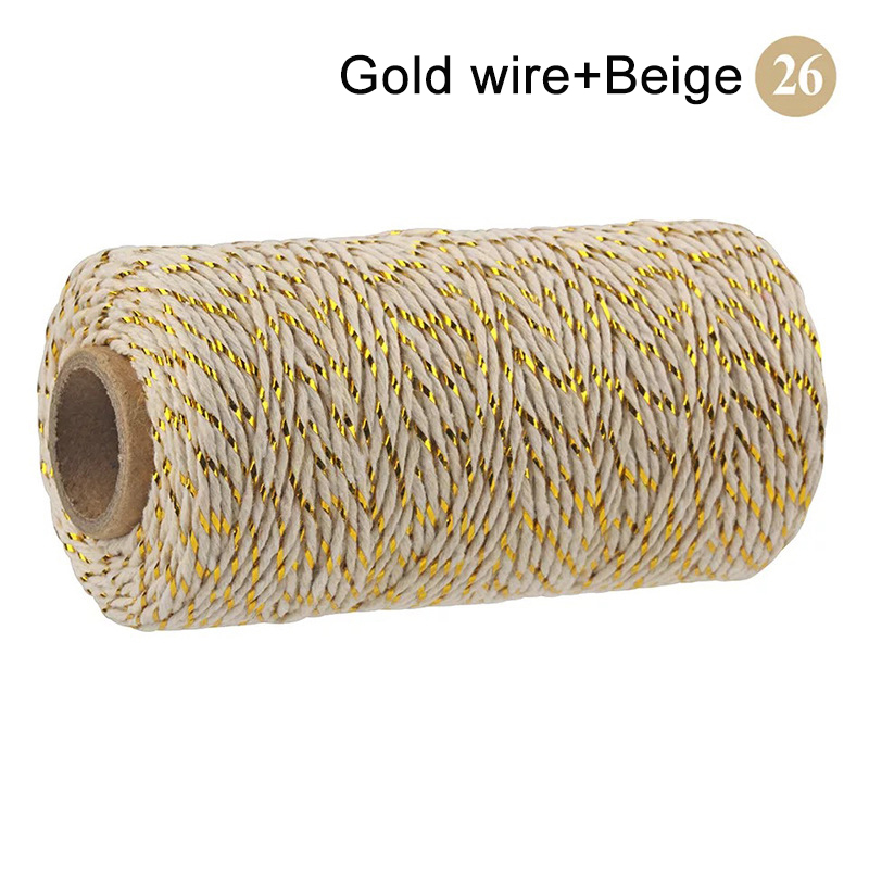 100M/Roll Cotton Cord Baker Twine String Colorful Cotton Craft Twine Home for Textile Packaging Christmas DIY Wedding Decor: Colorful