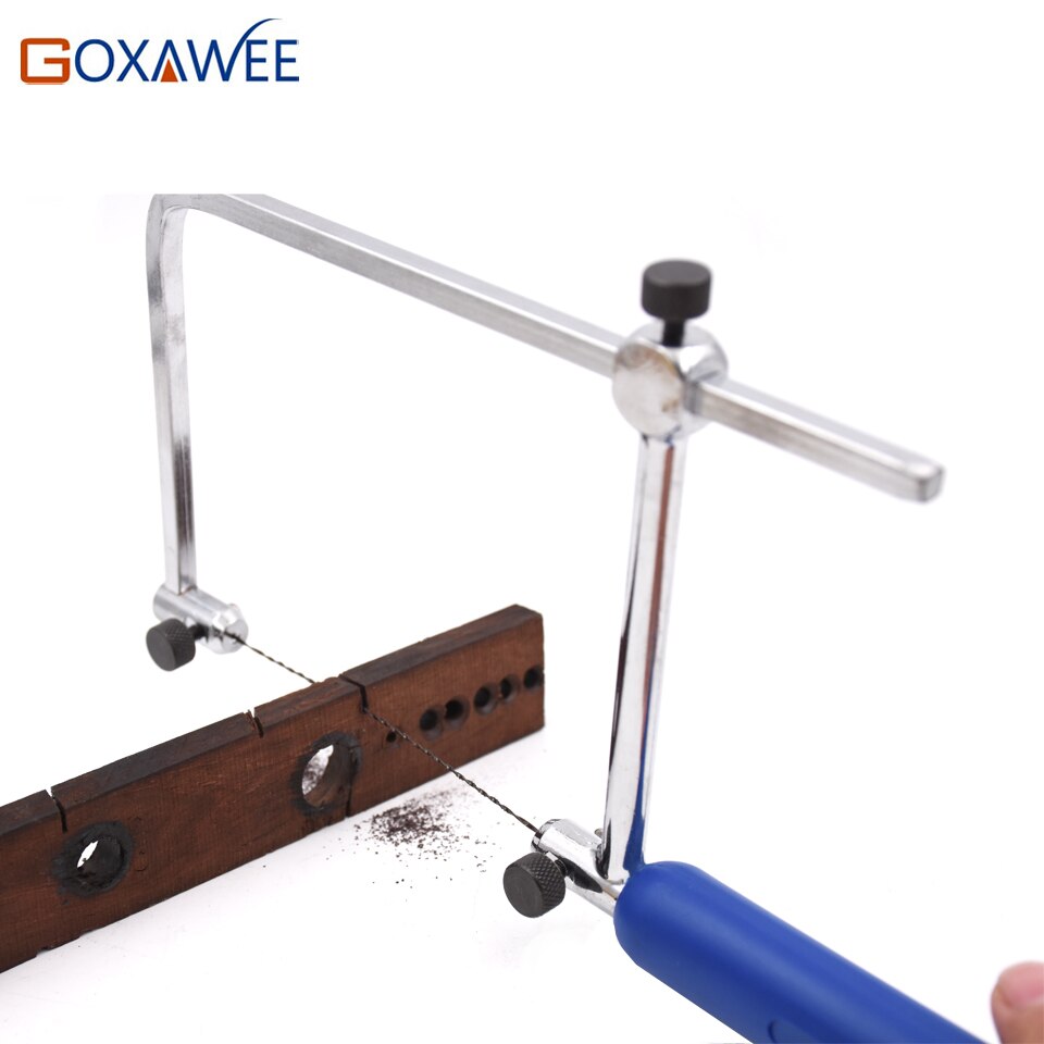 ASB400/500-Arco de sierra para marco de sierra de joyería, herramientas artesanales de carpintería, juego de herramientas de mano, hojas de sierra en espiral, 12 Uds.