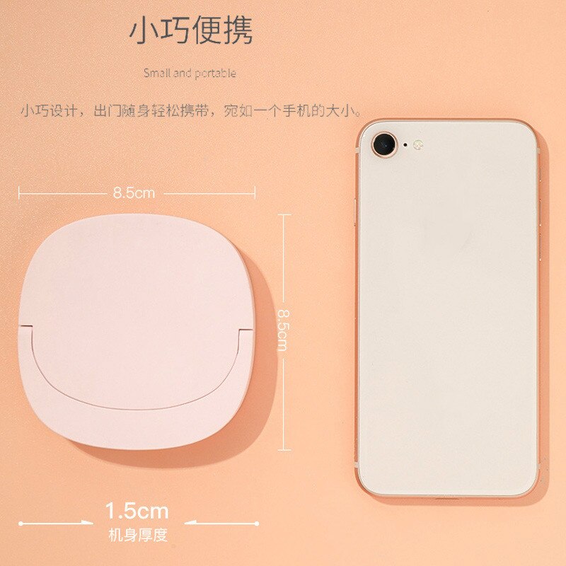 LED Lighted Travel Makeup Mirror Foldable Compact Handheld Illuminated Mirror Bathroom Mirror Operated Stand for Tabletop Travel