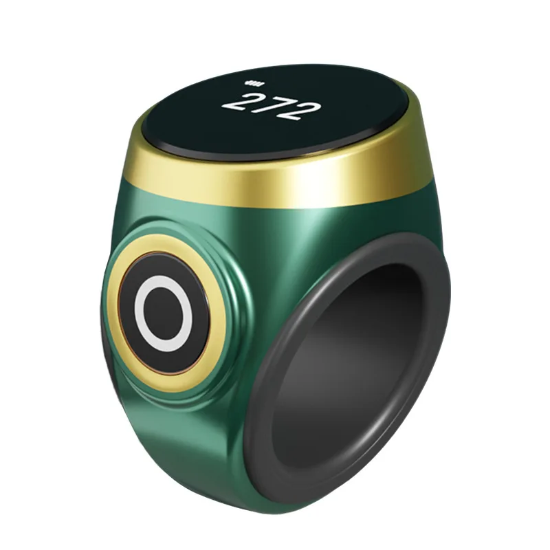 Nuovo contatore di conteggio digitale elettronico con pressa manuale Contatore di conteggio dell'idea dell'anello ricaricabile con punti portatili in stile etnico: Grigio scuro