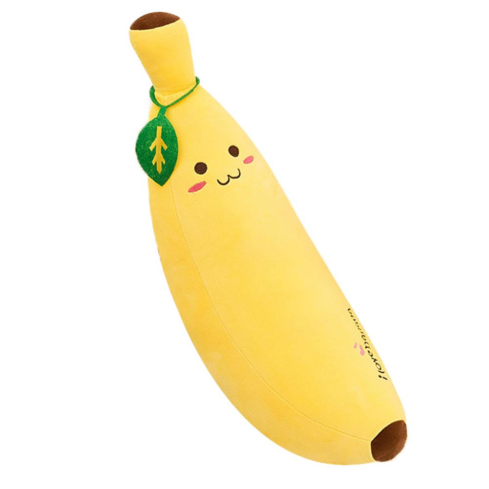 1pcs Soft Banana Plush Pillow Cushion Yellow Banana Plush Toy Hugging Pillow Cartoon Fruit Plush Doll Toy Birthday: 27.6 inch