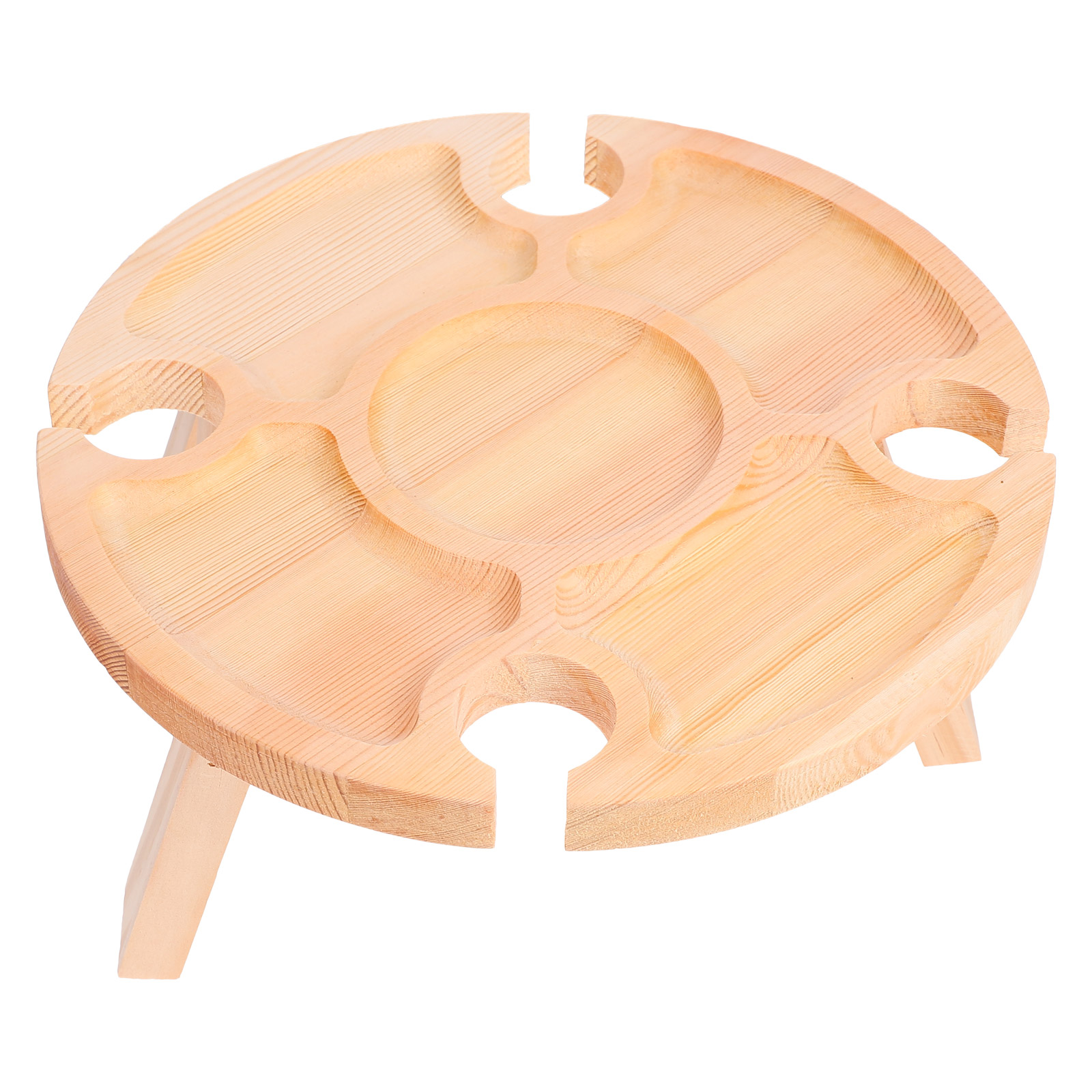 1Pc Outdoor Folding Table Picnic Party Food Table Foldable Wood Samll Table: Default Title