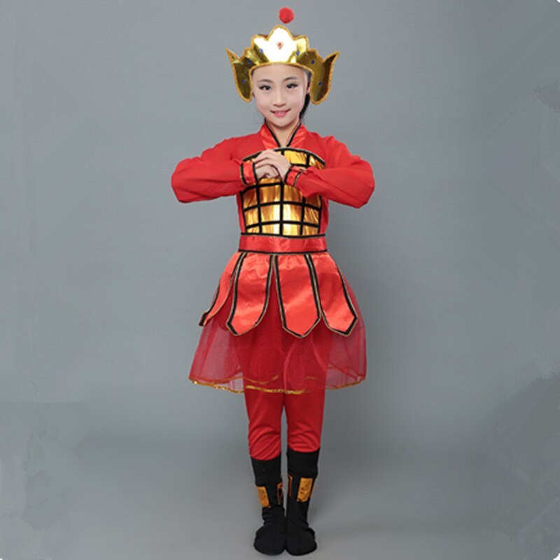 Hua mulan – costume de guerrier chinois pour filles, ancien costume de soldat pour enfants, costume de danse de festival: suit 2 / XL