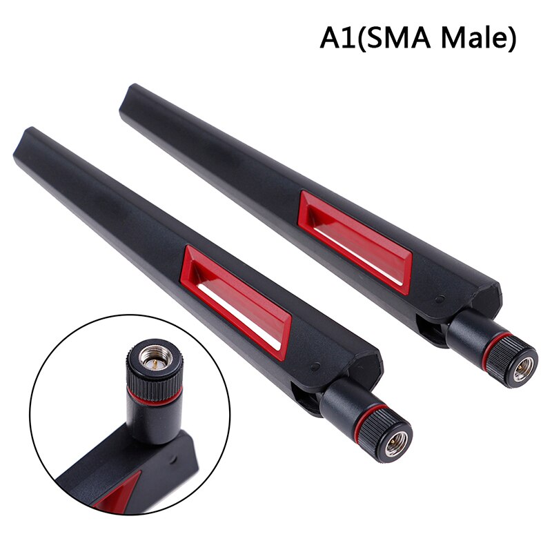 2pcs 12 Dbi Dual Band WIFI Antenna 2.4G 5G 5.8Gh RP SMA Male Universal Antennas Amplifier WLAN Router Antenne Booster: SMA Male