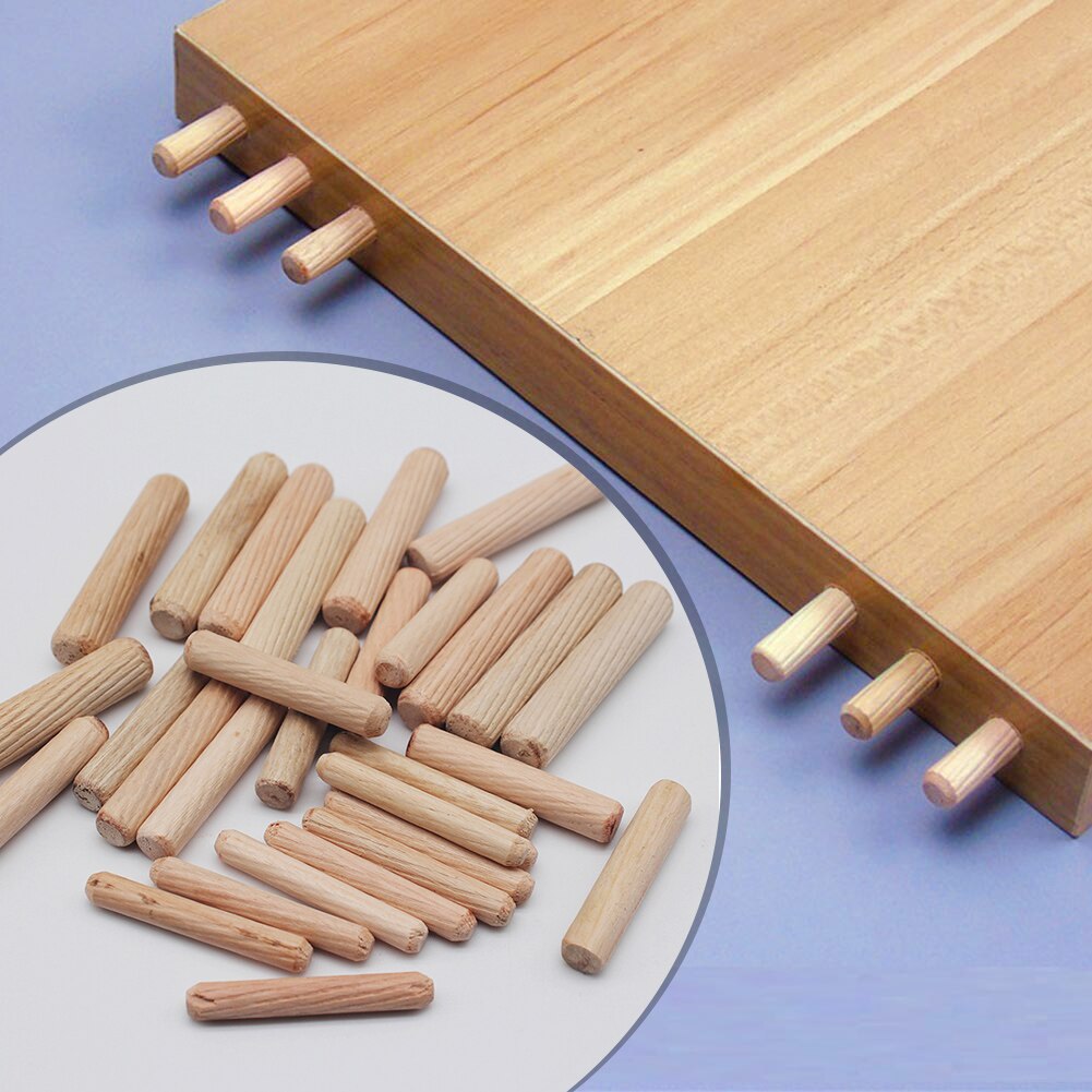 300Pcs Practical Wooden Doweling Jig Kit Cabinet Drawer Round Fluted Wooden Plug Dowel Pins Rods Locator Furniture Fitting