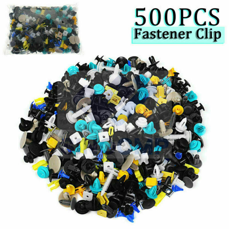 500pcs/set Plastic Car Body Push Pin Rivet Fasteners Trim Moulding Clips Screw Driver Car Buckle for Buses Trains Planes Truck