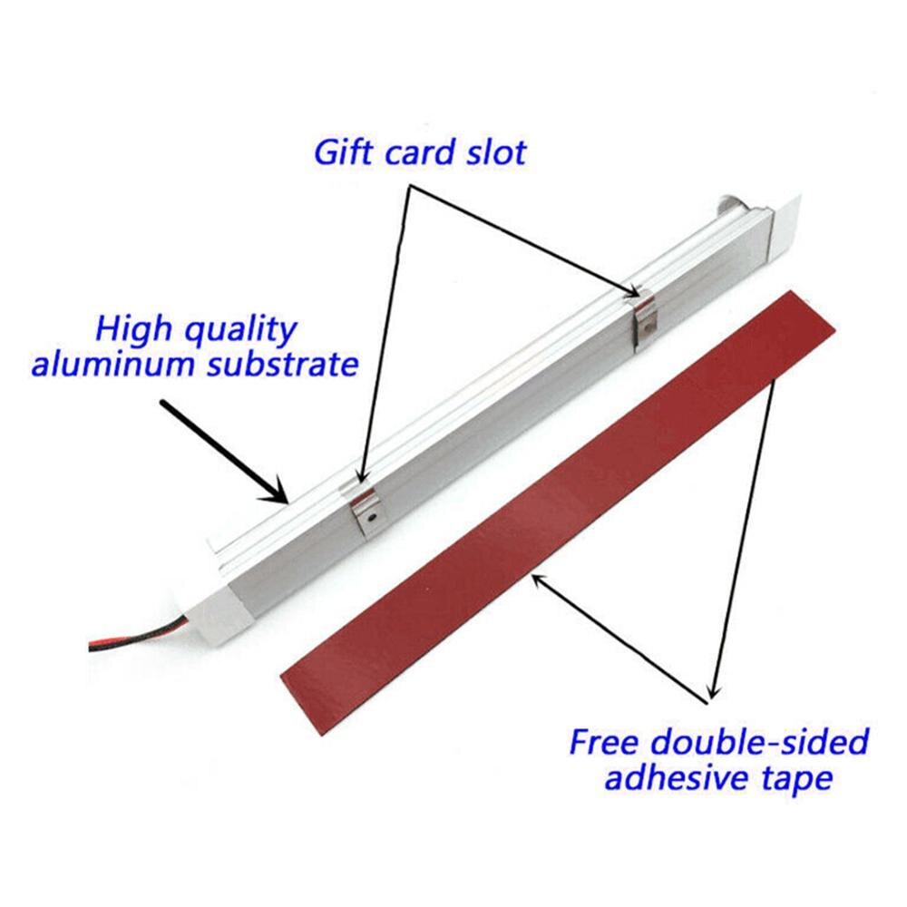 4Pcs 72 LED Interior Lights Strip Light Bar Car Interior Lamp with On/Off Switch For Truck Trailer Caravan Touring Camper Boat