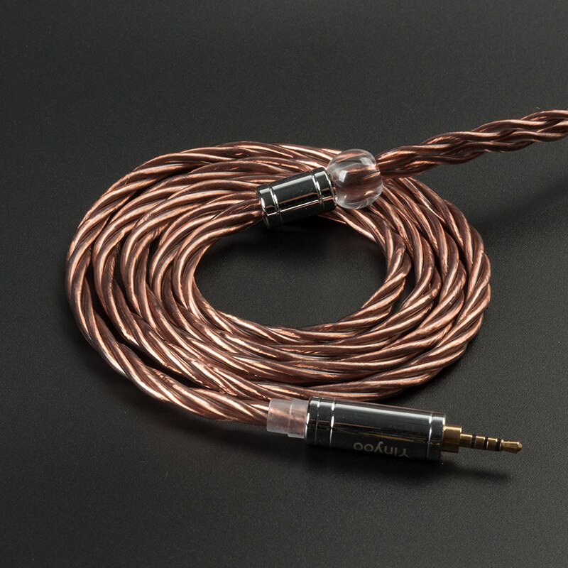 Yinyoo 4 core 5N UPOCC Single Crystal copper Upgraded Cable MMCX/0.78/QDC 2.5/4.4/3.5MM Connector KZ AS10 ZSX BLON BL03 BL05