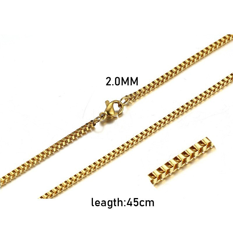 HANDSOME MEN'S FILLED BOXCHAIN CUBA LINK CHOKER FIGARO CHAIN NECKLACE IN ENDURABLE STAINLESS STEEL MALE FEMALE JEWELRY