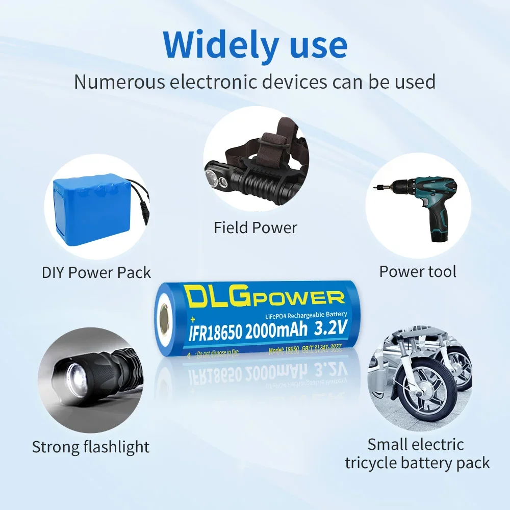 Aipeke 2025 100% novo hg2 18650 2000mah bateria recarregável 18650 3.2v baterias de energia de descarga + níquel diy