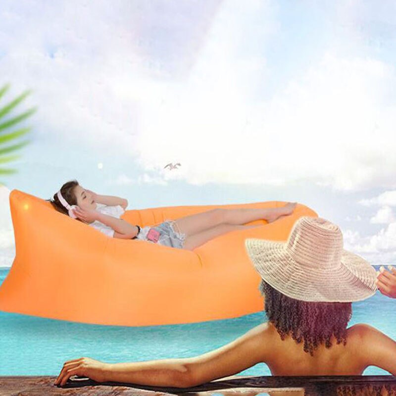 Camping Inflatable Sofa Portable Folding Chair Sleeping Bag Waterproof Ultralight Air Bed Outdoor Fast Folding Beach Lazy Bags