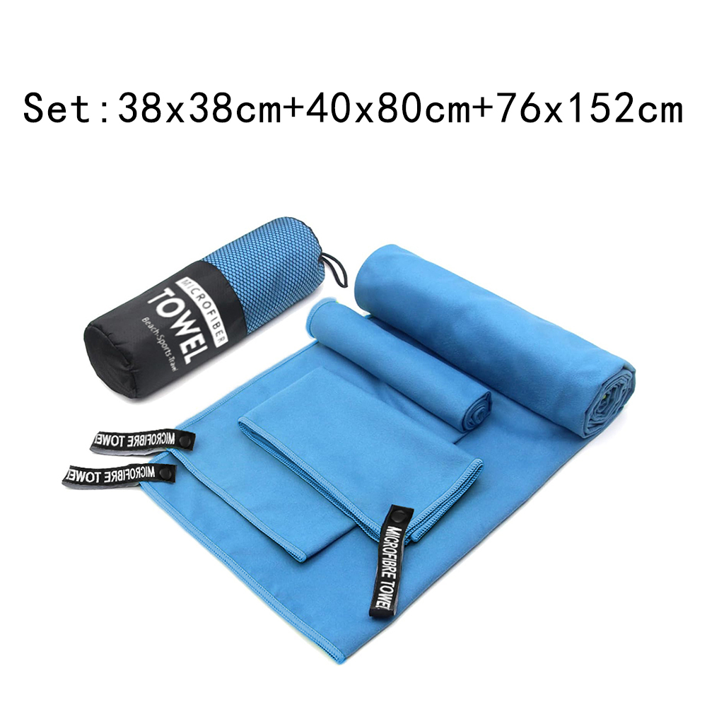 Schnelltrocknendes campinghandtuch, mikrofaser-reisehandtuch, 3 größen,  beim 1er- Pack, einstellen für Camping, Strand, fitnessstudio, Sport, Yoga und schwimmbad: Grün