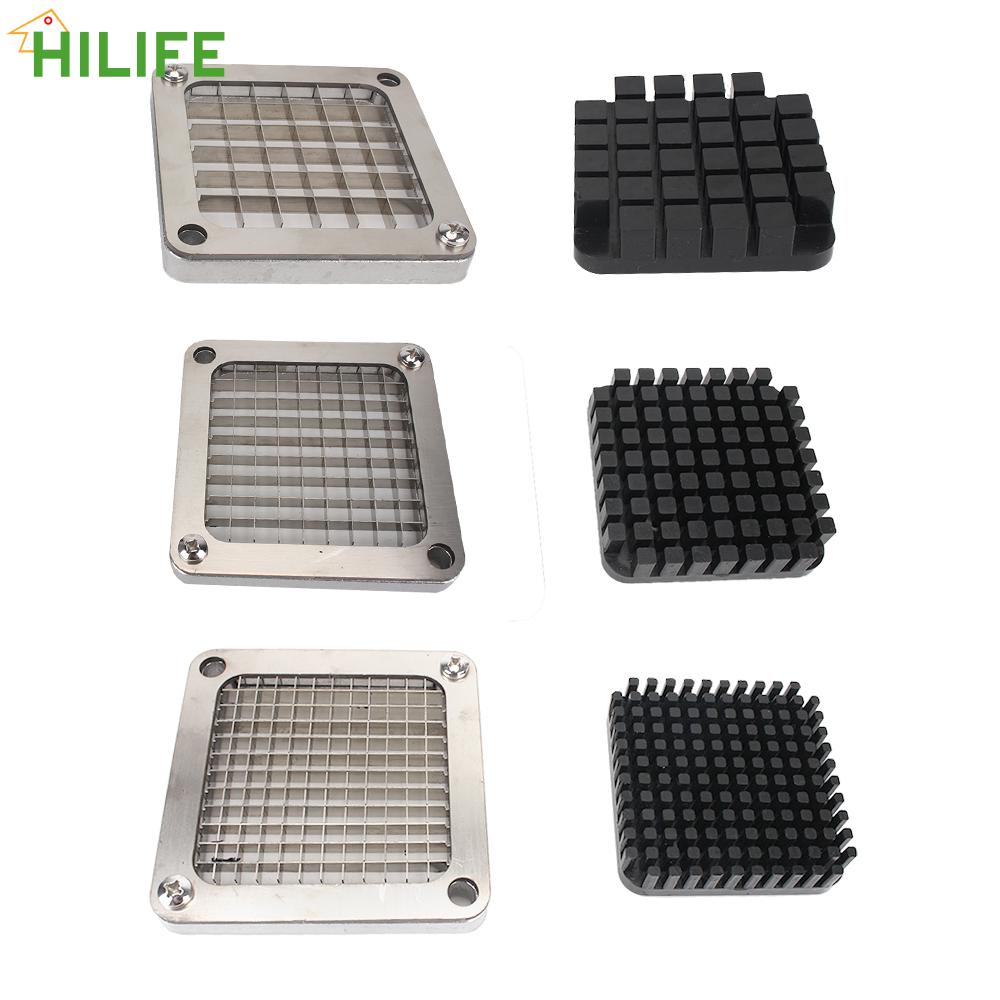 French Fry Cutter, Chips Cutter Parts Stainless Steel Fries Machine Accessories +3 Blades Size, French Fry Potato Chips Cutters