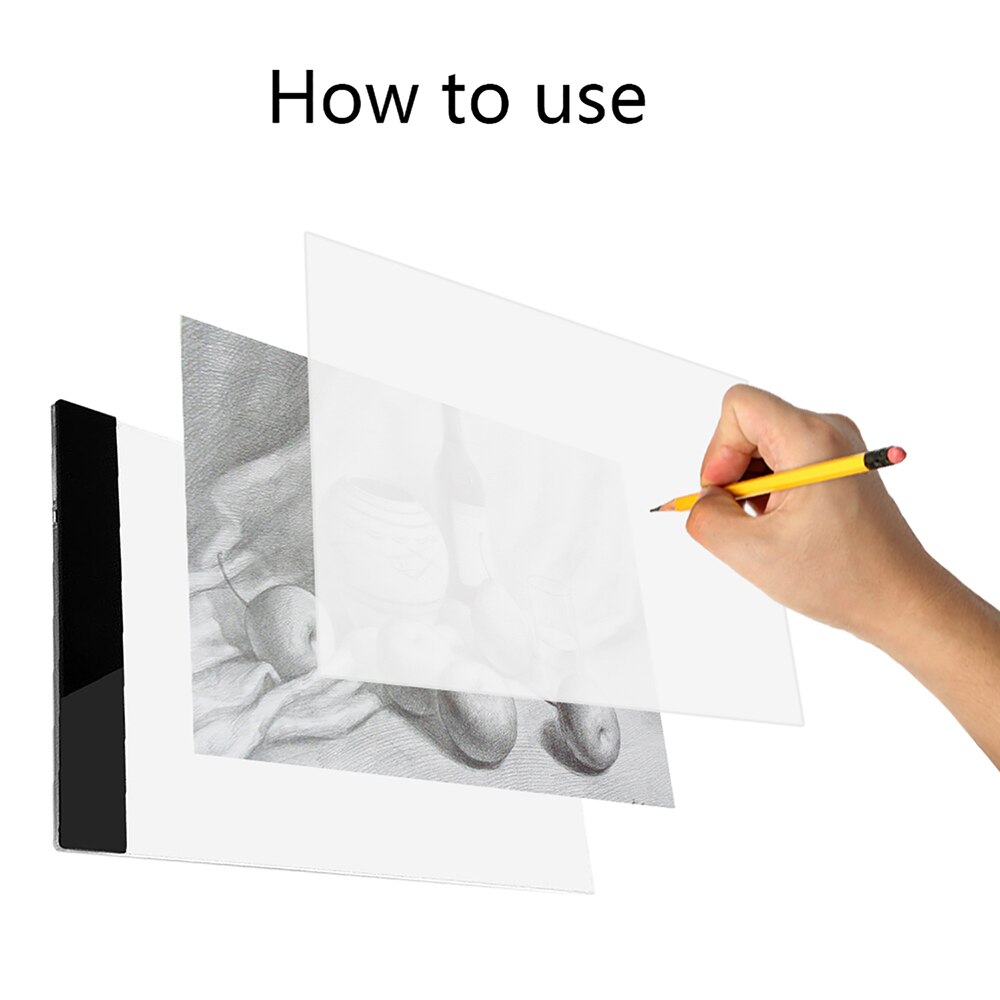 K1 Copy Board LED Light Drawing Tablet USB Light Pad A4 Tracing Pad Thin Light Copying Board Tracing Light Box