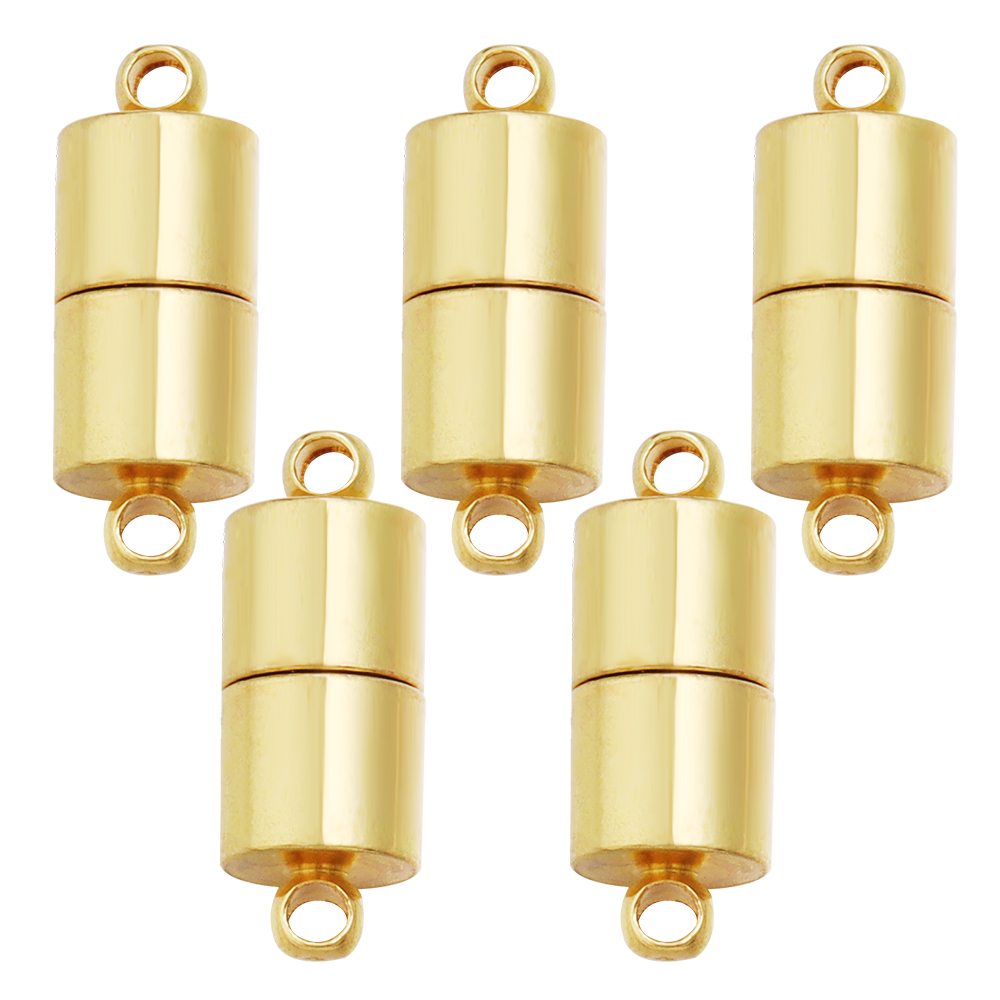 5pcs/Lot Round Strong Magnetic Clasps Magnet End Clasp Connectors for Leather Cord Bracelet Jewelry Hook Making Findings Wholesa