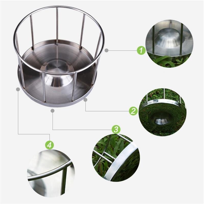 Stainless Steel Turtle Feeder Bowl Basin Food Dispenser Feeding Tool Multifunction Reptile Pet Supply Turtle Water Dish