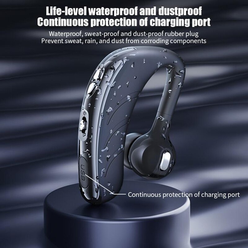 VAORLO-auriculares inalámbricos V10 V9 V8 con Bluetooth, cascos deportivos con gancho para la oreja, modo de reposo largo, con micrófono, manos libres, llamada de conducción en coche