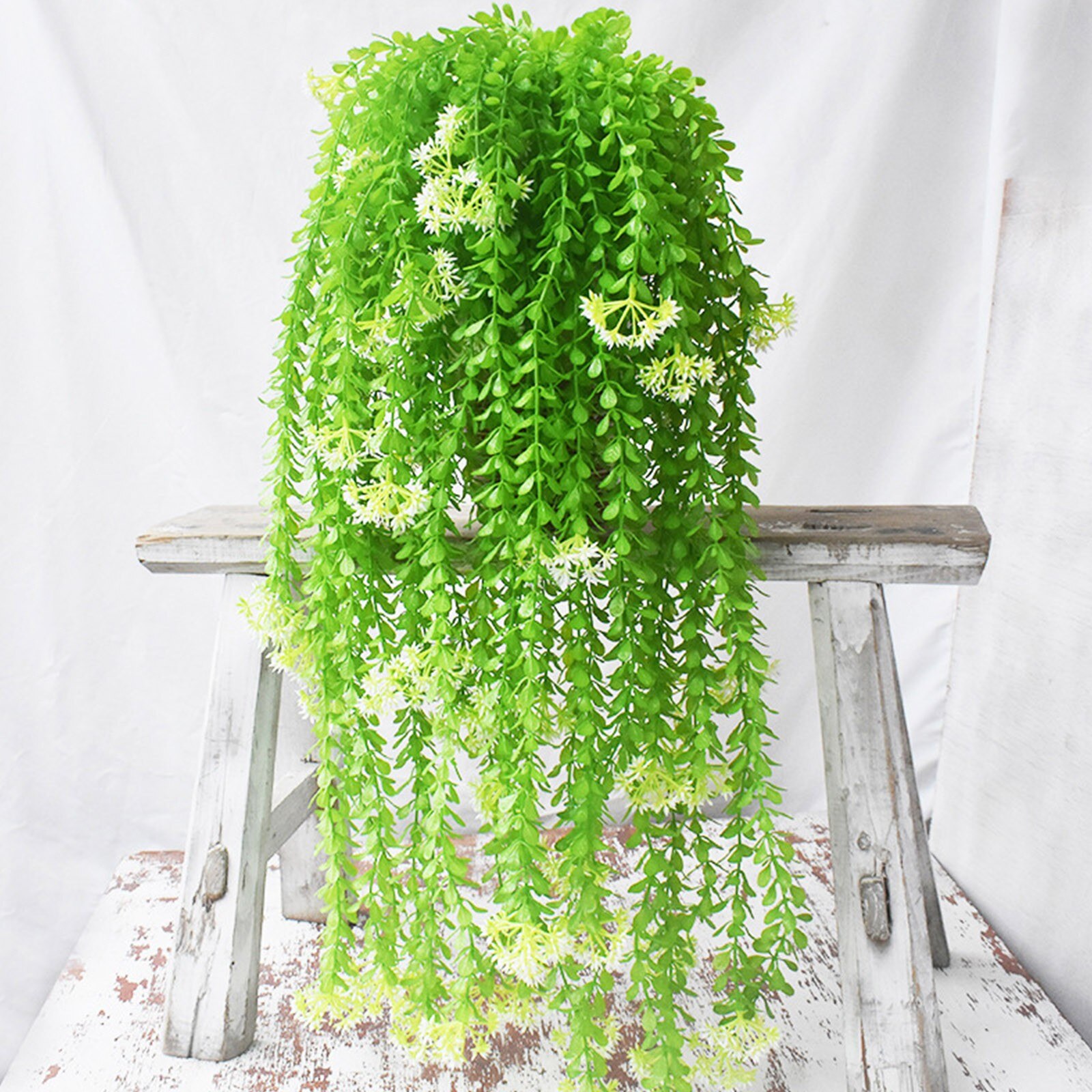 Green Artificial Hydrangea Wall Hanging Vine Long Artificial Plant Decoration Simulation Rattan Leaves Branches Green Plant