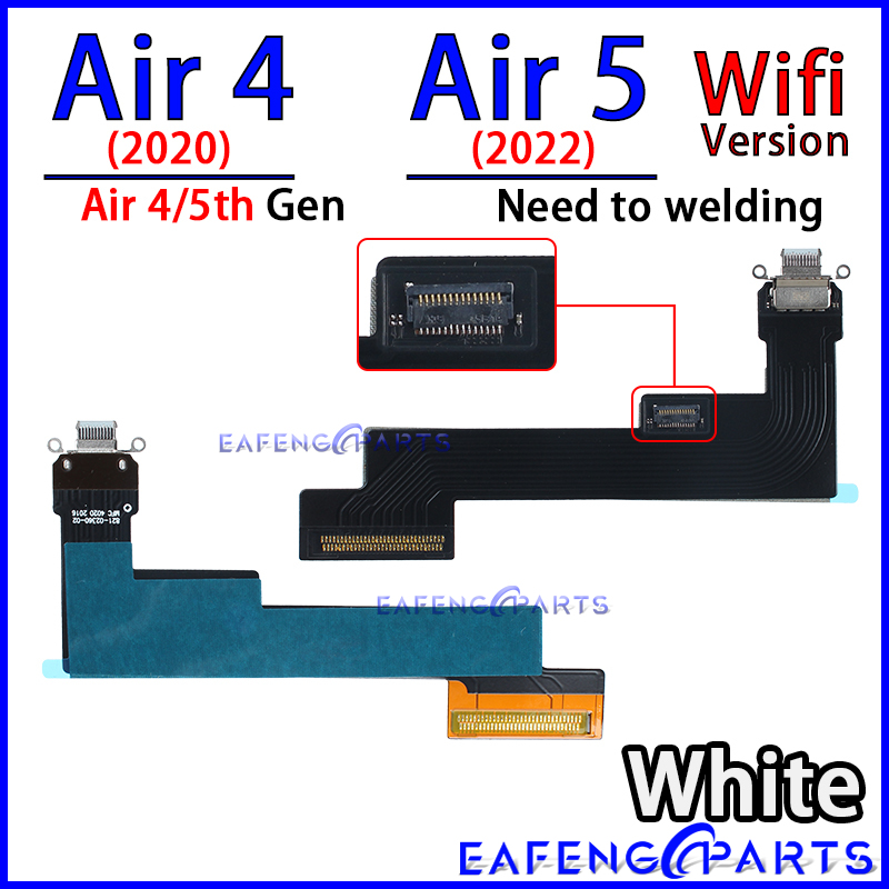 USB Ports Charger Dock Connector Microphone Cable for Ipad Air 3rd 4th 5th 6th 7th 8th 9th 10th 5 6 7 8 Generation Charging Flex: dark blue