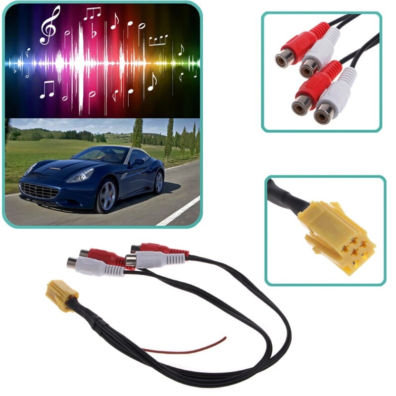 Mini iso adapter aux 4 chinch kabel 4 rca