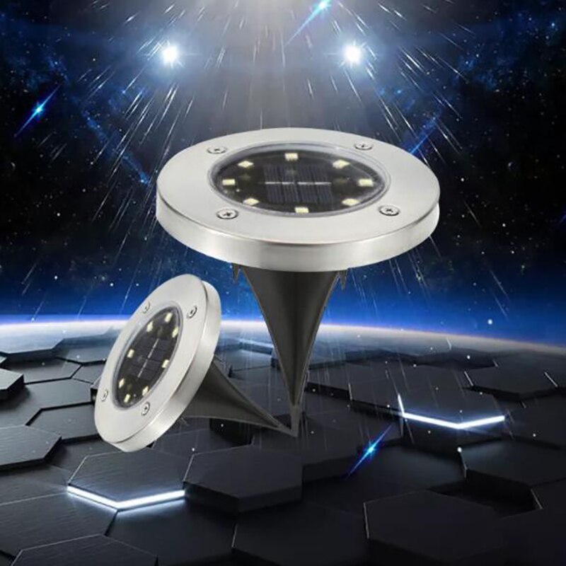 Led Solar Ground Tuin Licht Buiten Grond Begraven Trap Lamp Decking Oprit 12Pcs Led Solar Tuin Verlichting