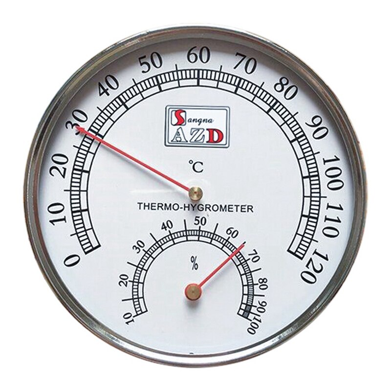 Sauna Thermometer Metal Case Steam Sauna Room Thermometer Hygrometer Bath and Sauna Indoor Outdoor