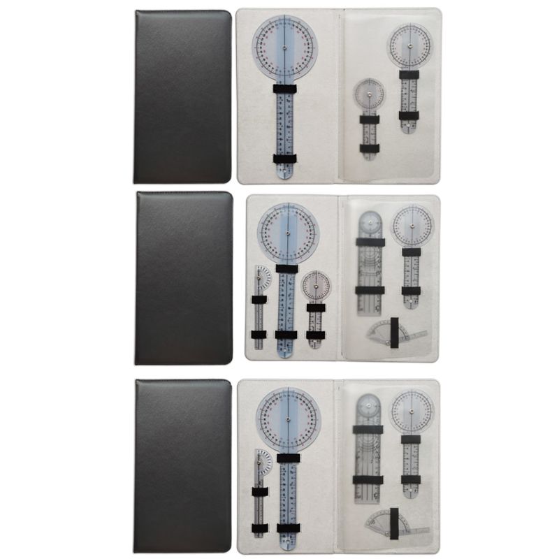 3/5/6Pcs/set 180/360 Degree Goniometer Finger Spinal Ruler Architecture