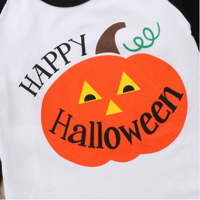 Camiseta de Halloween calabaza de 2-7 años