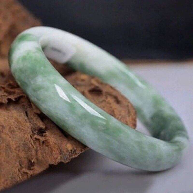 Genuine Natural Green Jade Bangle Bracelet Chinese Hand-Carved Charm Jewelry Accessories Amulet Men Women Lucky