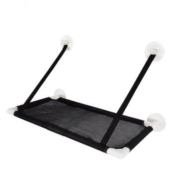 Chat hamac lit fenêtre pour animaux de compagnie perche siège monté étagère lit suspendu avec ventouses chats Kitty canapé se prélasser lit chats fenêtre balançoire: 1 Layer-Black