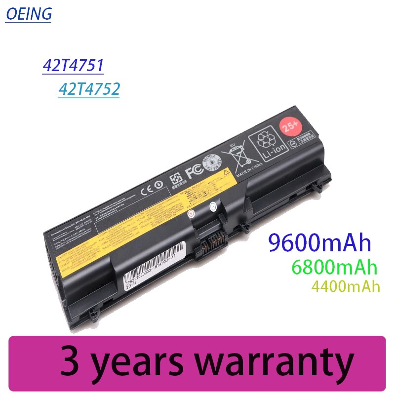 OEING Laptop Battery For Lenovo 42T4751 42T4753 42T4755 42T4791 42T4793 42T4795 42T4797 42T4817 42T4819 42T4848 42T4925